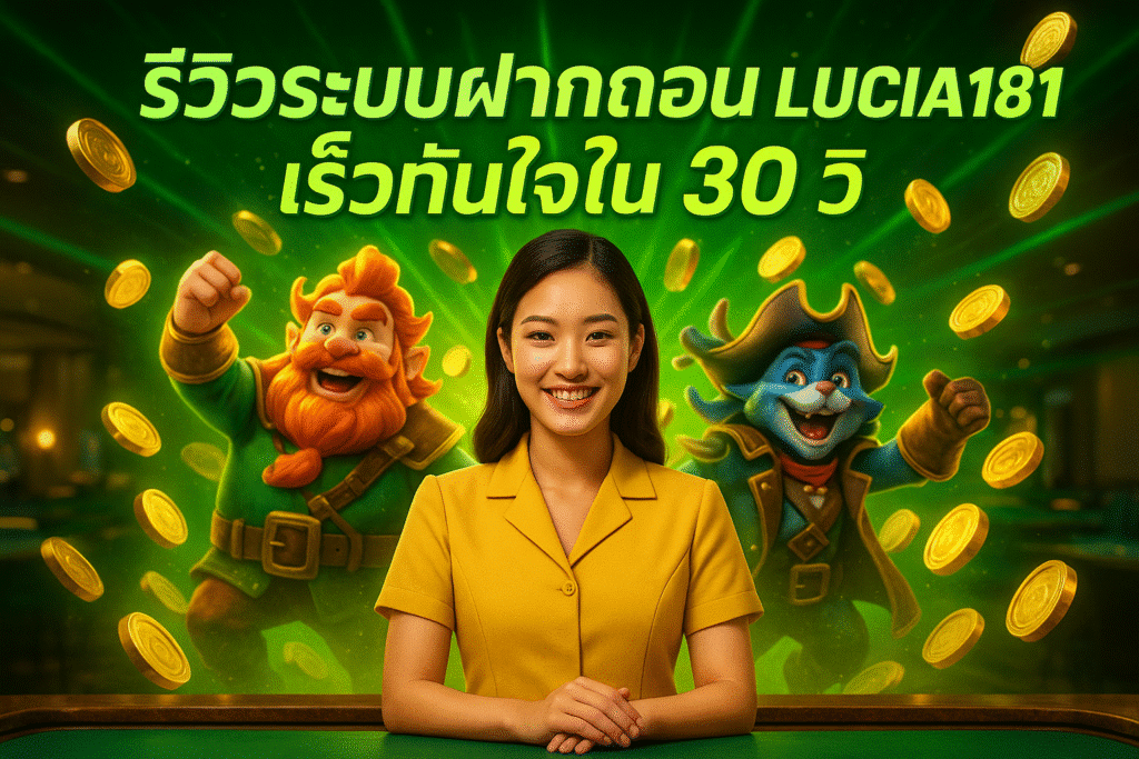 รีวิวระบบฝากถอน LUCIA181 เร็วทันใจใน 30 วิ