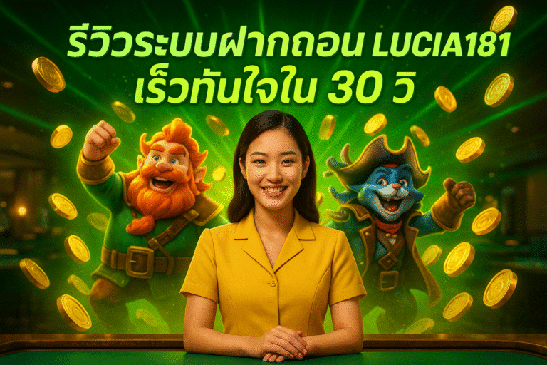 รีวิวระบบฝากถอน LUCIA181 เร็วทันใจใน 30 วิ